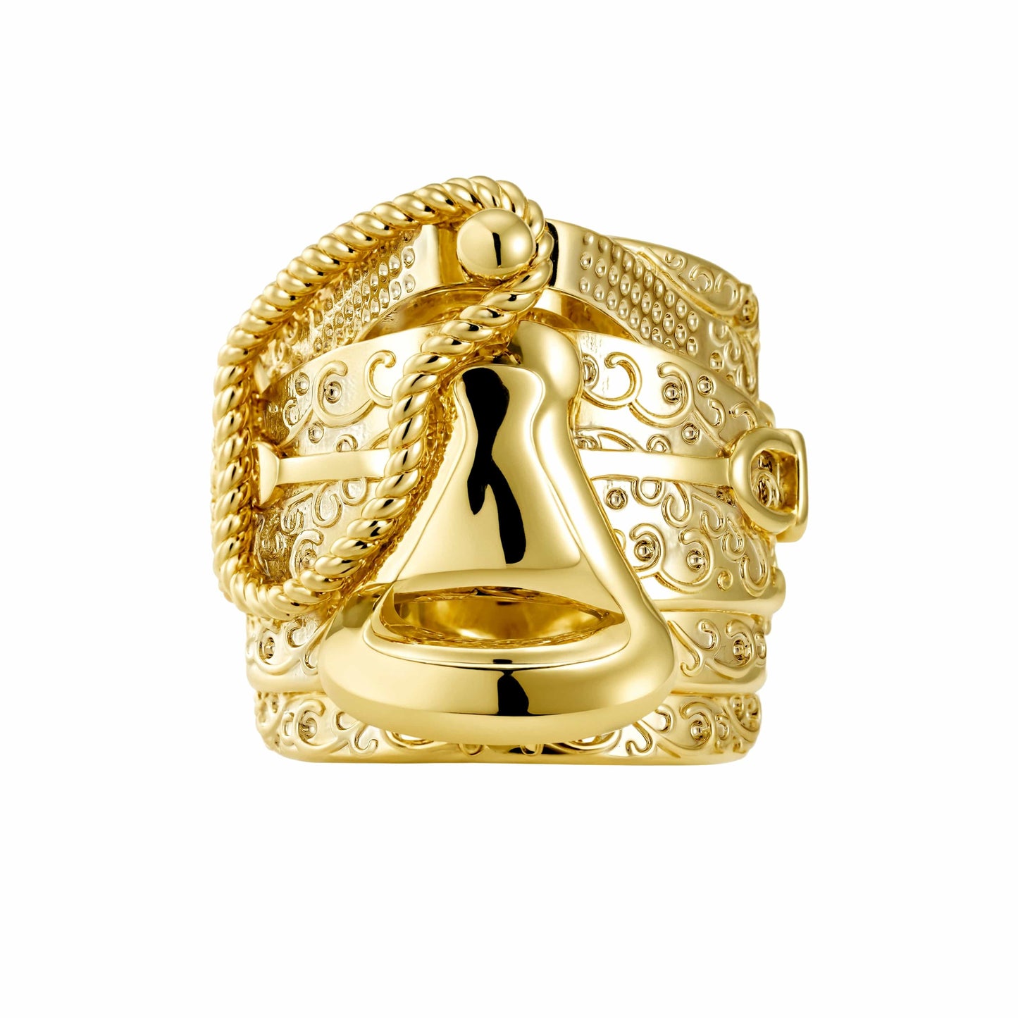 The Ultimate Statement Ring 12 / Gold Saddle Ring - Gold