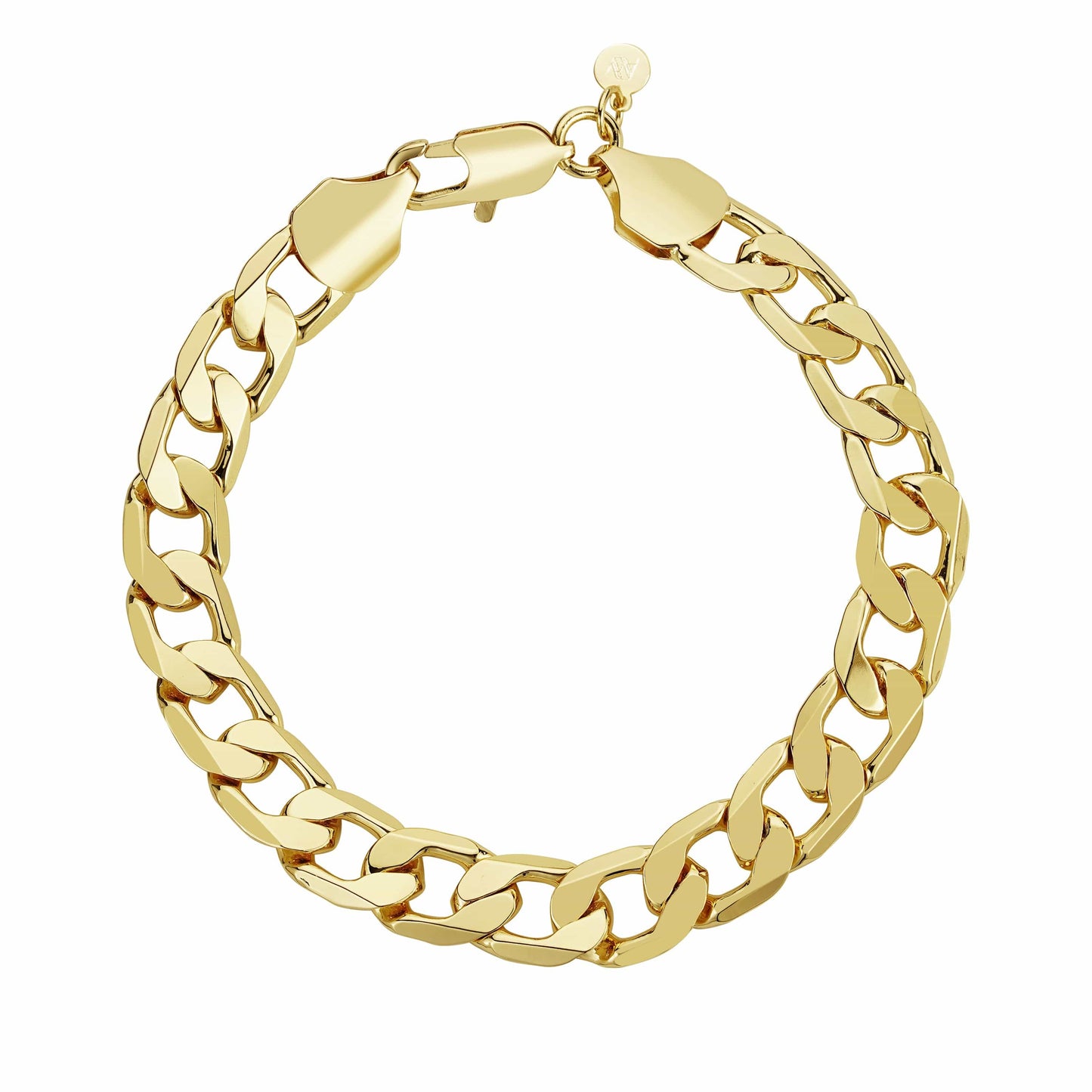 Gold Dipped Bracelets Curb Bracelet 12mm - Gold