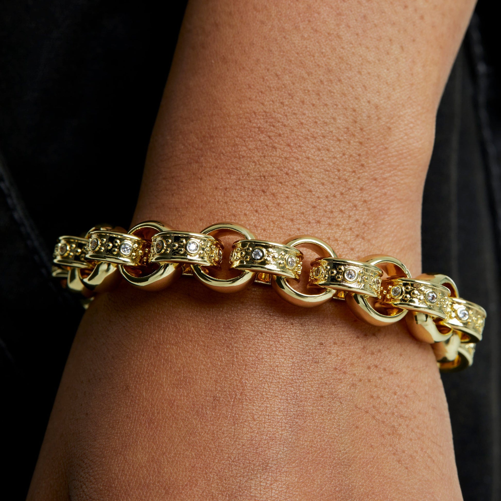 ALL WEAR Bracelets Diamond Belcher Bracelet 12mm - Gold