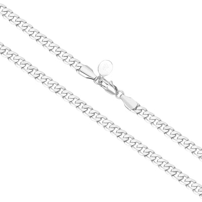 Gold Dipped Chains Curb Chain 4mm - White Gold