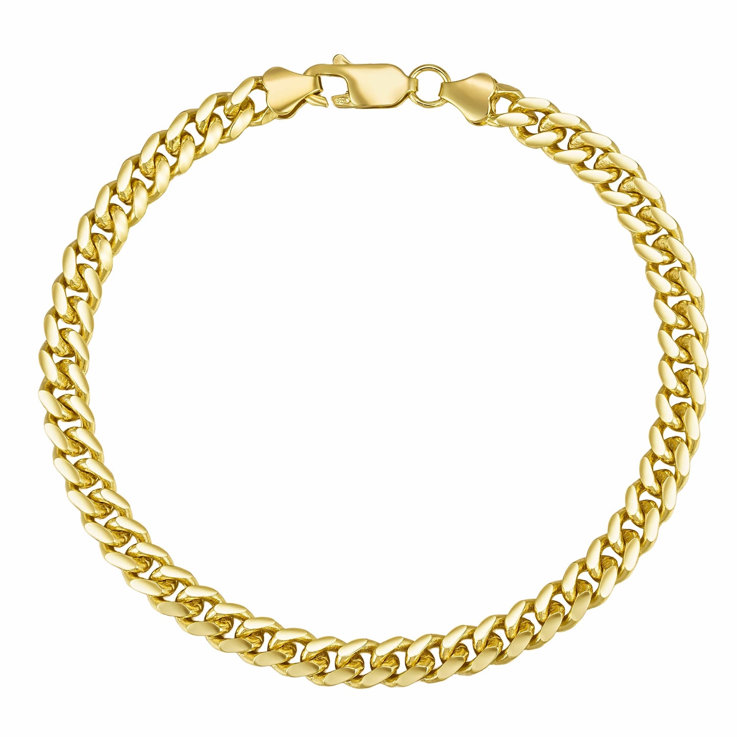 All Wear Jewellery Cuban Bracelet 5mm - Gold