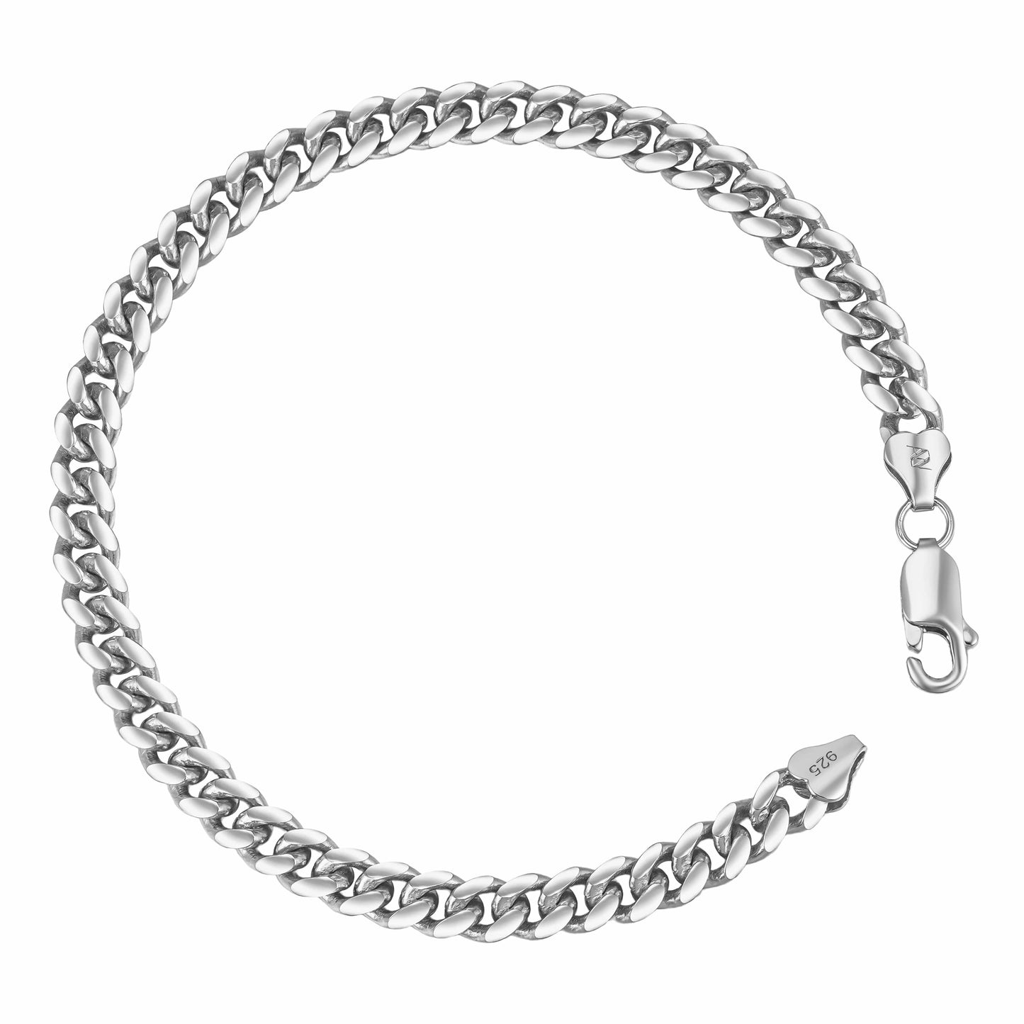 All Wear Jewellery Cuban Bracelet 5mm - Silver