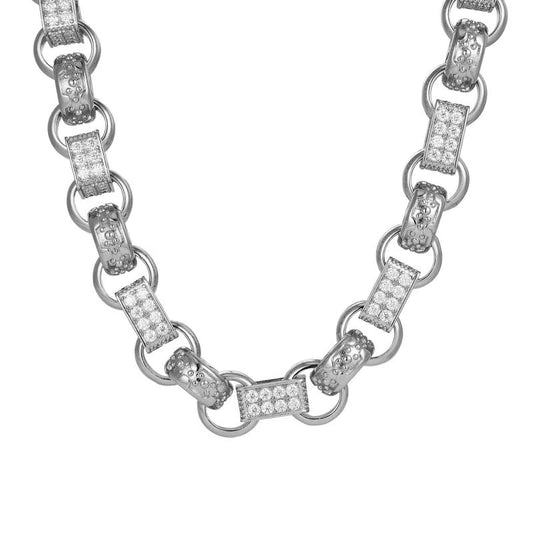 ALL WEAR Diamond Gypsy Link Chain 16mm - White Gold