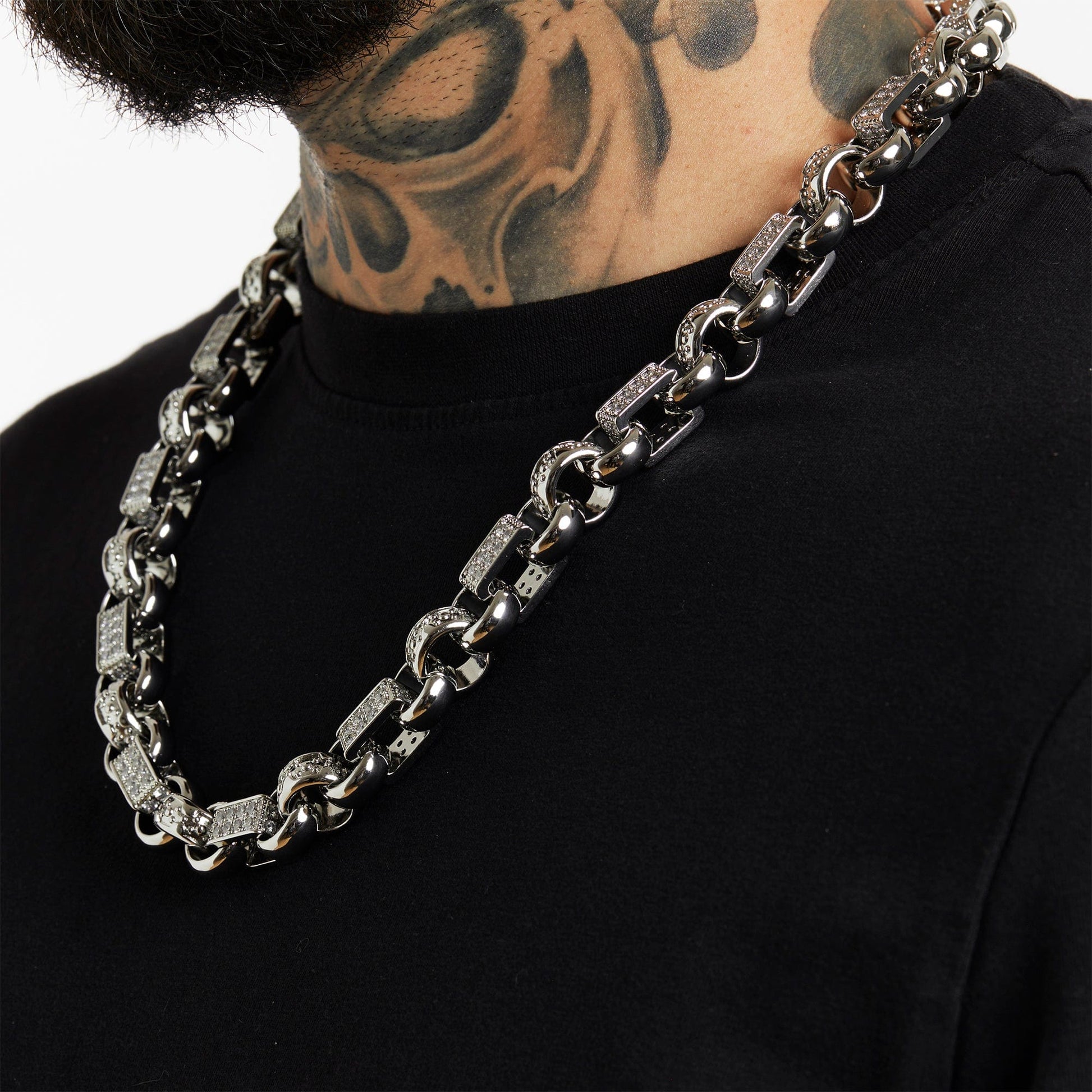 ALL WEAR Diamond Gypsy Link Chain 16mm - White Gold