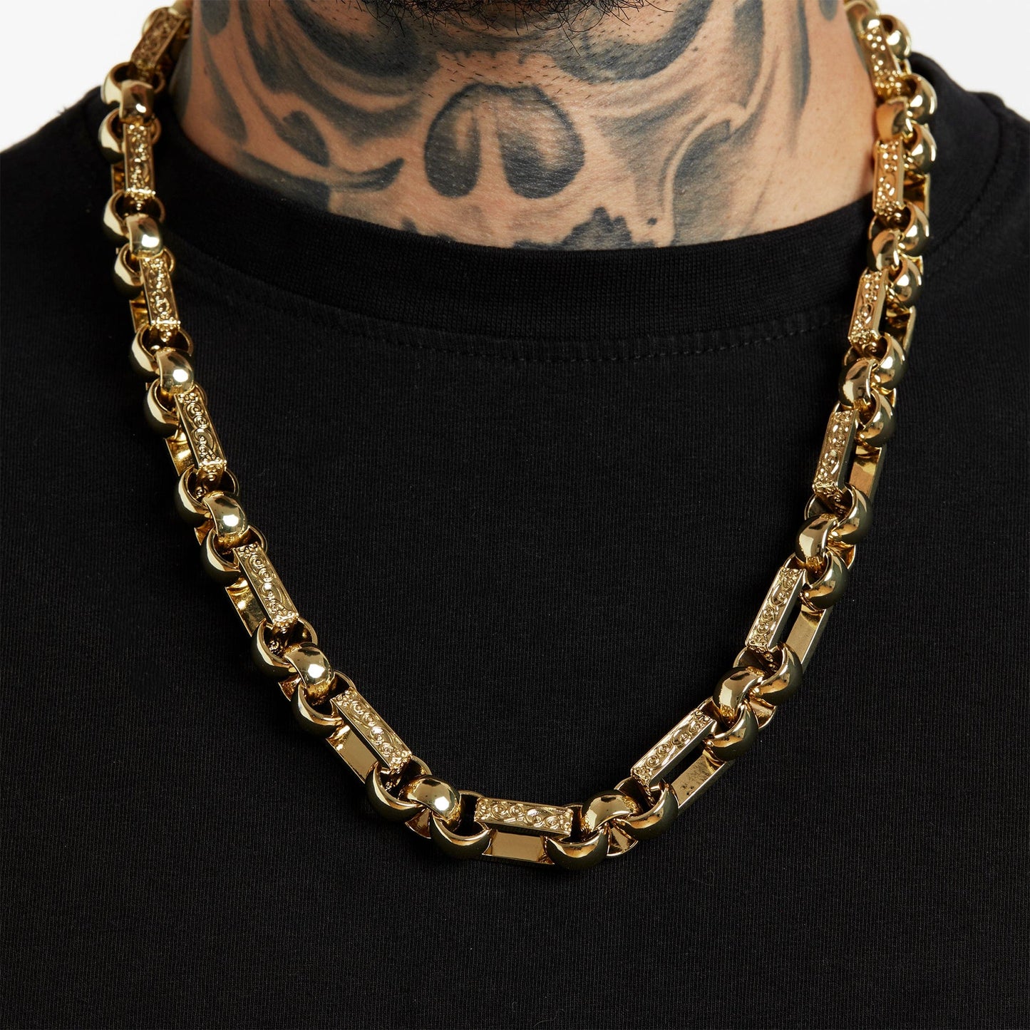 ALL WEAR Gypsy Link Chain 13mm - Gold (Albert Clasp)