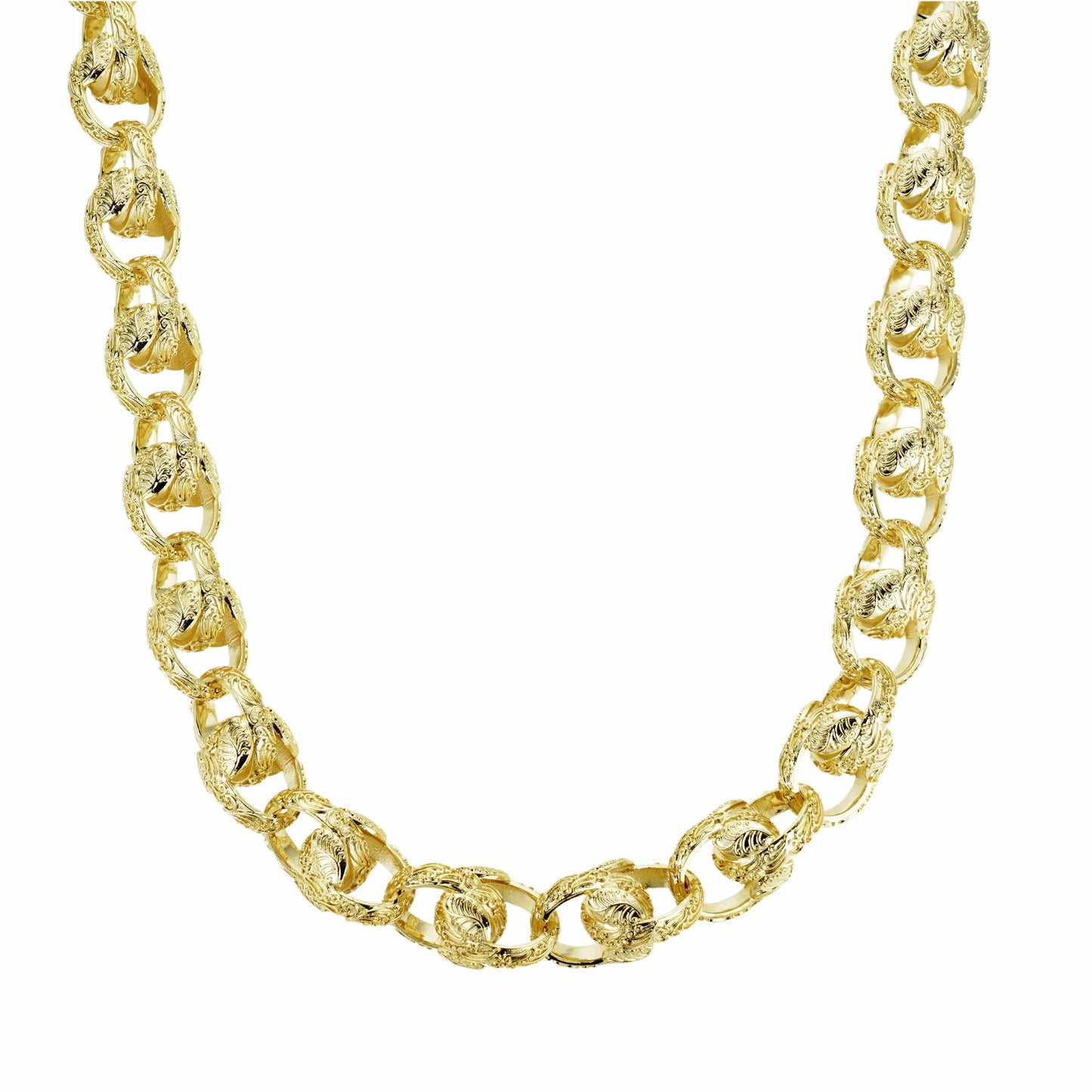 ALL WEAR Patterned Tulip Chain 13mm - Gold