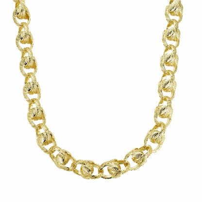 ALL WEAR Patterned Tulip Chain 13mm - Gold