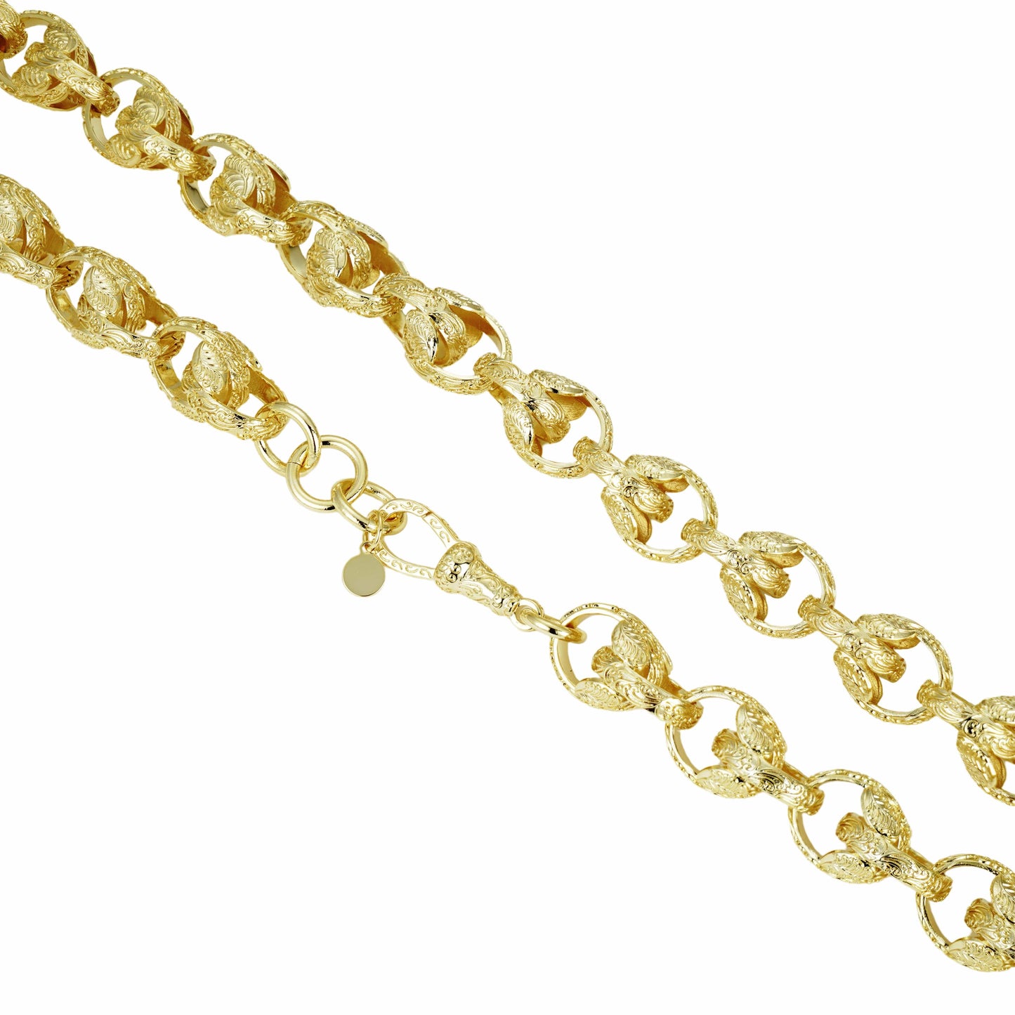 ALL WEAR Patterned Tulip Chain 13mm - Gold