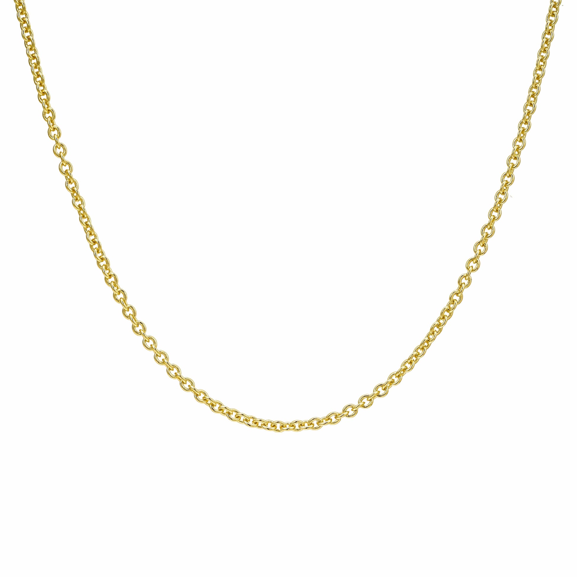 All Wear Jewellery Round Cut Belcher Chain 2mm - Gold