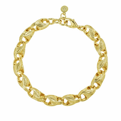 Gold Dipped Tulip Bracelet 10mm - Gold