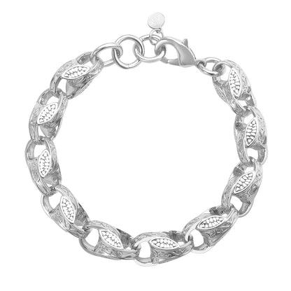 Gold Dipped Tulip Bracelet 13mm - White Gold