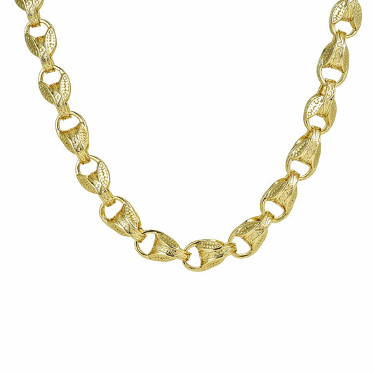 Gold Dipped Tulip Chain 10mm - Gold