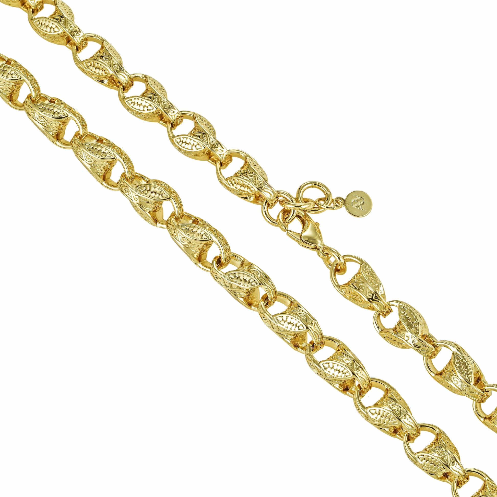 Gold Dipped Tulip Chain 10mm - Gold